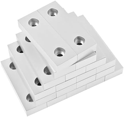 LTIENBST Silver 20Pcs Aluminum Soft Jaws Set, 6 inch Vise Jaws 6" x 2" X 1",10Set Vise Soft Jaws Fit to 6" Kurt Vise Jaws