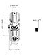 QWORK 2 Stück 8mm bis 8mm Metallwellenkupplung Motoranschluss Universalgelenk,Universal Joint Wellenkupplung