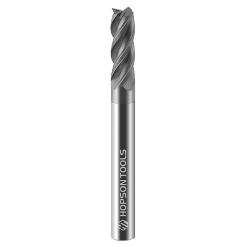 Image of 1 /4 inch Carbide Square End Mills HRC 55 Deg Single End 4 Flute TiALN Coating CNC Mill Bits for Steel - 1PCS