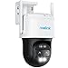 WiFi/WLAN günstig Kaufen-Reolink 4K 8MP Wi-Fi 6 PTZ Überwachungskamera Aussen mit Dual-Objektiv, Auto-Tracking, Smarte Personen-/Fahrzeug-/Haustiererkennung, 6X Hybrid-Zoom, Farbnachtsicht, 2-Wege-Audio, Trackmix WiFi
