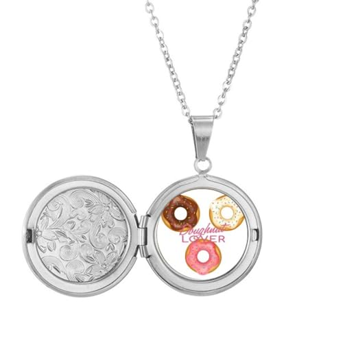 Collier médaillon pendentif photo trois desserts occidentaux bijoux femme