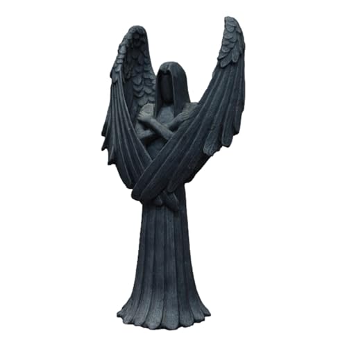 Figura de ángel Oscuro, Estatua Decorativa |. Estatua de ángel Oscuro, Resina, artesanía, Ornamento, Escultura de ángel Oscuro, Adorno de Escritorio, Resina, Escultura de ángel Rezando, Figura