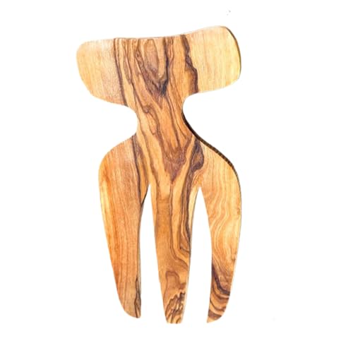 Sirviendo alicates de madera - Alicates de cocina hechos a mano, ergonómico Salatheber | Práctico salteador para salsas, pastas, guarniciones, verduras, herramienta de cocina creativa para el hogar, f