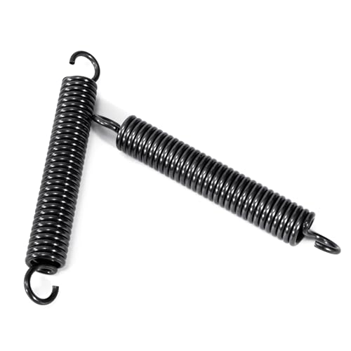 GUNGY Zugfedern mit Haken Klavierdraht Zugfeder Spannfeder 125mm Außendurchmesser 18mm Drahtdurchmesser 2,9mm Maximale Zugkraft 24,1kg 2,9x18x125mm 2 Stück