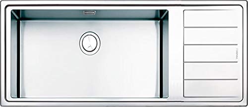 Lavello Cucina 1 Vasca con Gocciolatoio da 116 cm Acciaio Linear Plus