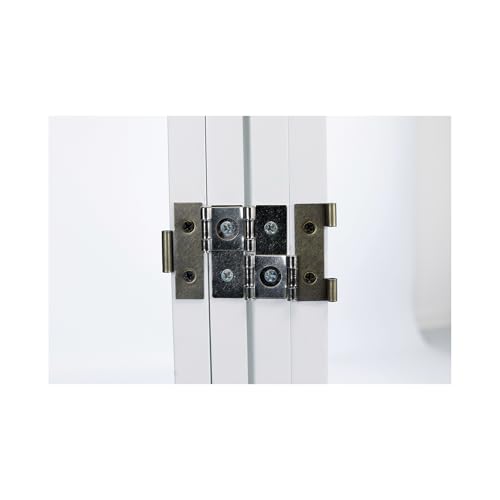 Trixie 39363 Hunde-Absperrgitter, 4-teilig, mit kleiner Tür, 60–160 × 81 cm, weiß