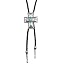 Turquoise Cross Bolo Tie-silver Black