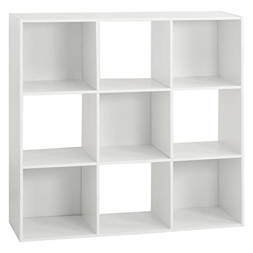 Five AC-Déco Etagère 9 Cases - L 100,5 x P 32 x H 100,5 cm - Bois - Blanc