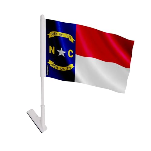 Drapeau Caroline du Nord adhésif lot de 10 pour pose facile sans trou
