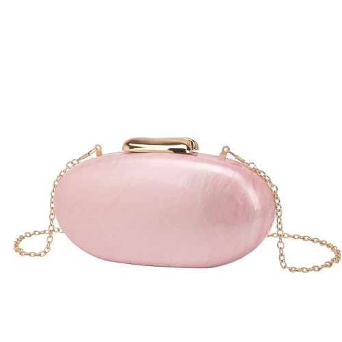 Sac de téléphone en acrylique au motif nacré GUMMMY, mini pochette rigide rose de haute qualité