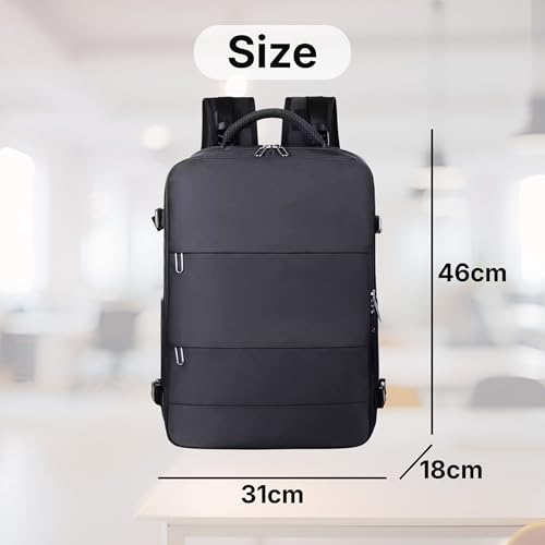 Image of KARRIER Vacuum Compression Backpack for Men & Women - 3-in-1 Travel Bag with Built-In Compression System, 17.3 inch Laptop Sleeve & Cabin-Friendly Design