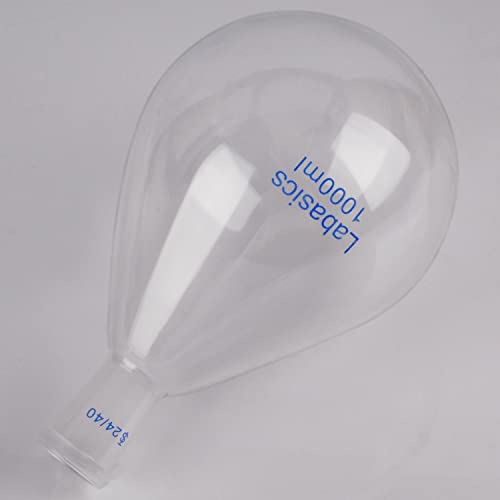 Labasics Borosilicate Glass Single Neck Recovery Flask Rotary Evaporator Flask, With 24/40 Outer Joint, 1000 Ml #TOP4