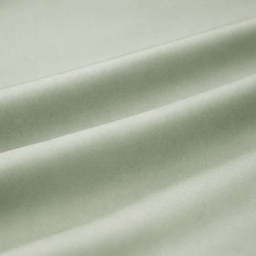 Image of LANE LINEN 100% Cotton Satin Fantasy Bedsheet Double Size - Mineral | OEKO-Tex Certified, 100% Cotton Satin Weave, Fits Double & Queen Bed, Gentle on Skin & Hair, Wrinkle-Free
