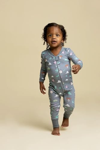 Image of MONICA + ANDY One Piece Baby Pajamas, 100% Organic Baby Clothes for Girls and Boys, Sizes For Newborn and Infant