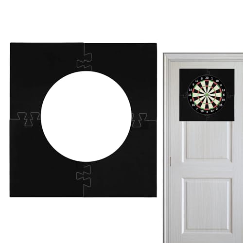 Protector de pared para tablero de dardos: azulejos cuadrados de corcho de fieltro para bordes autoadhesivos, evita daños en la pared, mejora la precisión de juego | Hogar, bar, sala de juegos