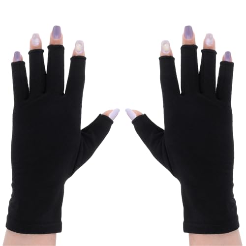 Yuanchu UV Schwarze Handschuhe Nägel, Fingerlose Handschuhe Dünn Anti UV Schutz 2 Größen Frauen Maniküre Kompressions für Fitness Autofahren Radfahren Angeln Onnenschutz Cosplay,M Yuanchu UV Schwarze Handschuhe Nägel, Fingerlose Handschuhe Dünn Anti UV Schutz 2 Größen Frauen Maniküre Kompressions für Fitness Autofahren Radfahren Angeln Onnenschutz Cosplay,M