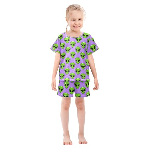 Cute Alien Ufo Pajama Set Pajamas Sleepwear Nightwear Loungewear Clothes Set B0404017