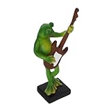 Choix unique : idéal comme choix créatif pour les amateurs de musique et les collectionneurs de grenouilles, mettant en valeur votre goût et votre attention, statue de grenouille en résine, petit ornement de grenouille