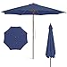 COSTWAY Sonnenschirm 300 cm, Gartenschirm aus Holz, Balkonschirm, Terrassenschirm, Marktschirm für Garten, Balkon, Terrasse, Pool (Blau)