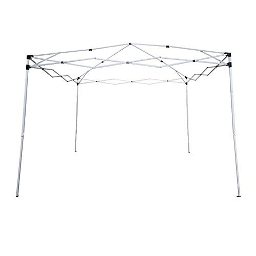 Tenda Gazebo Barraca com 2 Paredes 3x3 Sanfonado Articulada Desmontável Praia Camping Branco