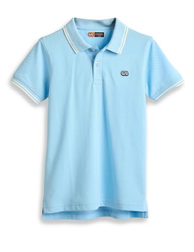 Image of Amazon Brand - Symbol Boys Cotton Rich Solid Polo Tshirt | Collar Tshirts | Half Sleeves | Plain-Regular Fit