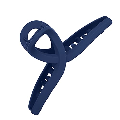 Navy Blue Medium Hair Claw Clips - Non-Slip Acetate Sheet Hair Clips for Girls & Women - Multi-Purpose Makeup, Cooking & Face Washing - Image 4
