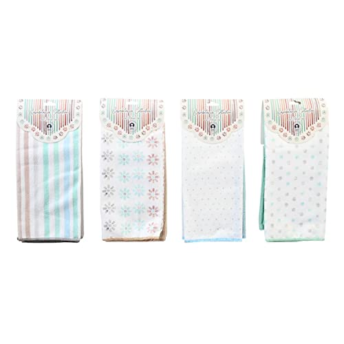 Chiffons microfibres DKD Home Decor bleus et gris lot de 4