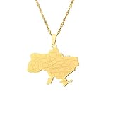 Collier ukrainien : le collier en acier inoxydable est conçu avec une carte ukrainienne/drapeau trident, ce qui signifie paix, liberté, amitié et égalité. Démontrez le patriotisme passionné ainsi que le caractère unique du pays.