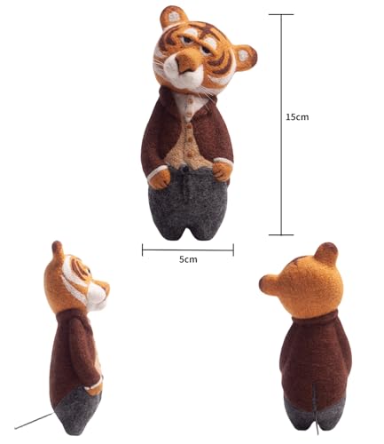 Image of blusoey Felting Kit, Needle Felting Kit for Advanced Users, Animal Wool Felt, DIY Material Kit, Wool Felt Doll with DIY Instructions, DIY Craft Animal Decoration
