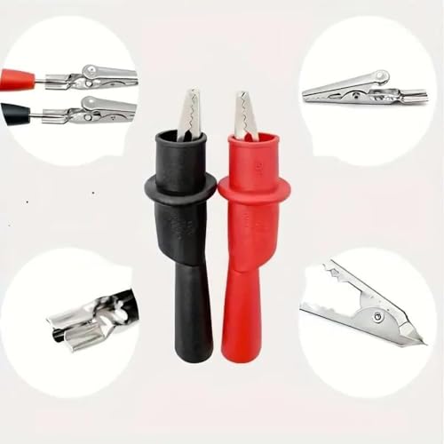 Image of Replacemen Push-on Alligator Clips for Multimeter Test Lead (6PCS)