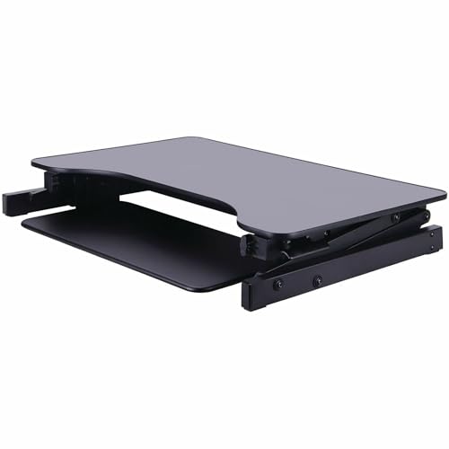 Base regulable para escritorio y monitor Lorell negra miniatura 4