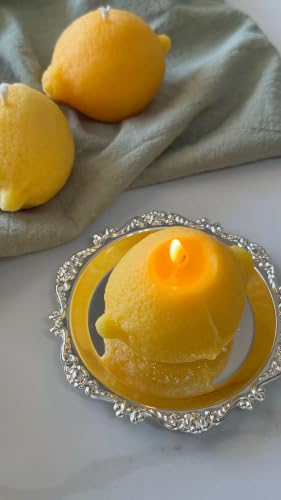 Image of Lemon Shaped Candle Set of 3 | Realistic Lemon Design, Decorative Candle