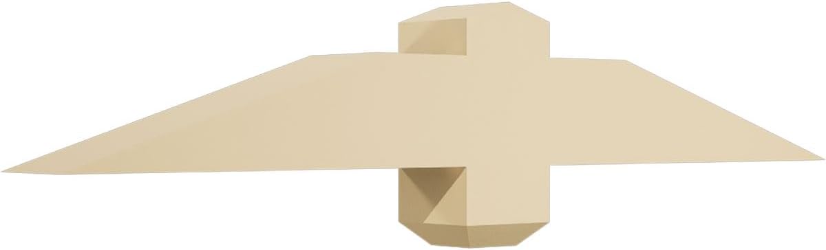36"W x 6"H x 4"D x 4"F, 4/12 Pitch, Eugene Signature Urethane Gable Bracket, Primed Tan