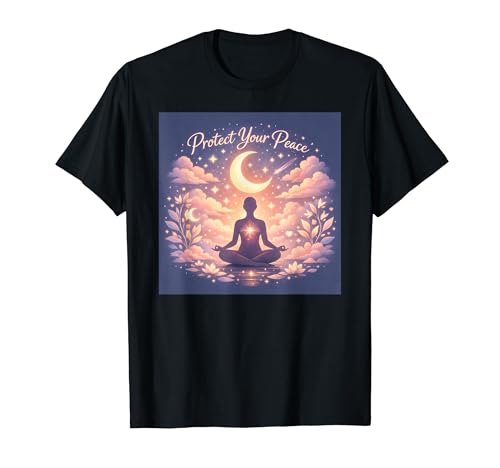 Protect Your Peace Cosmic Boho Mental Wellness Design T�V���c