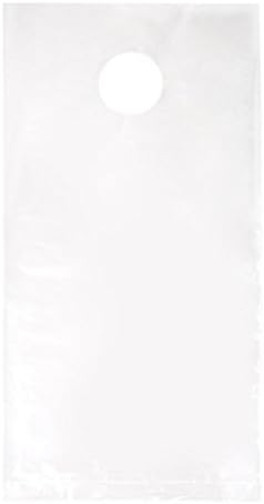 ClearBags LDPE Door Knob Bags, 6x12, 1000 Pack, Door Hanger Clear Bag with Cut Out Hole for Hanging School Supplies, Business Flyer, Newspaper, Merchandise, Magazine Hangers, DK1