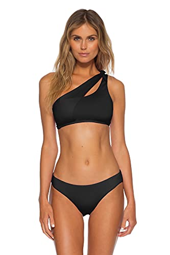 Becca by Rebecca Virtue Women's Sadie Asymmetrical Cutout Bikini Top Black L
