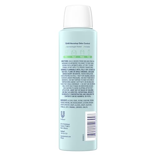 Image of Degree Women Whole Body Deodorant Spray, Cucumber & Melon, 2.9 oz | For everyday freshness, up to 72 hours of odor protection with a clean feel.