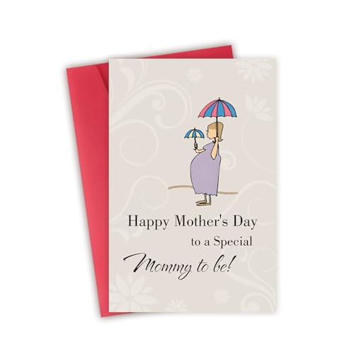 FSSDAS Mommy To Be Mothers Day Card Pregnant Mom Mothers Gifts First Mothers Day Cards for Wife Pregnancy Announcement Card New Mom Gifts