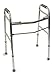 DMI 2-Button Adjustable Bariatric Aluminum Folding Walker with Four Slip-resistant Rubber Tips, Silver