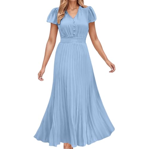 Robe de soirée plissée coupe trapèze ajustée par ceinture pour silhouette élancée