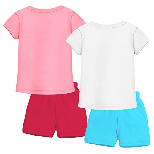 Image of Trampoline Girls Regular Fit T-Shirt and Shorts Set -Pack of 2
