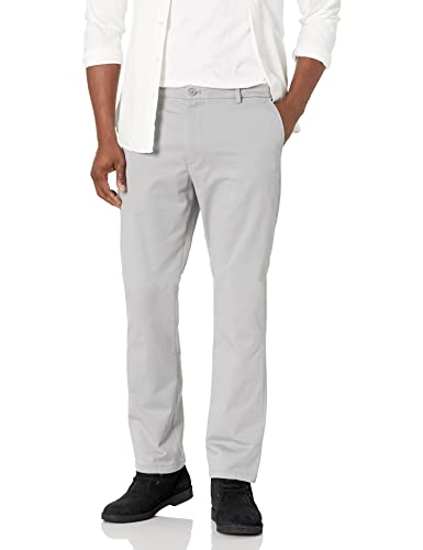 IZOD Men's SALTWATER FF CHINO PANT Pants, -cinder block, 34W X 32L