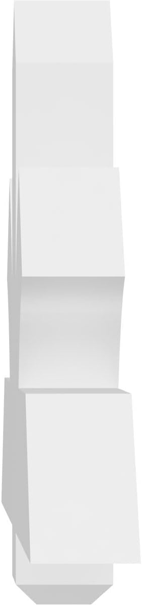 48"W x 22"H x 4"D x 6"F, 11/12 Pitch, Redmond Signature Urethane Gable Bracket, Primed Tan