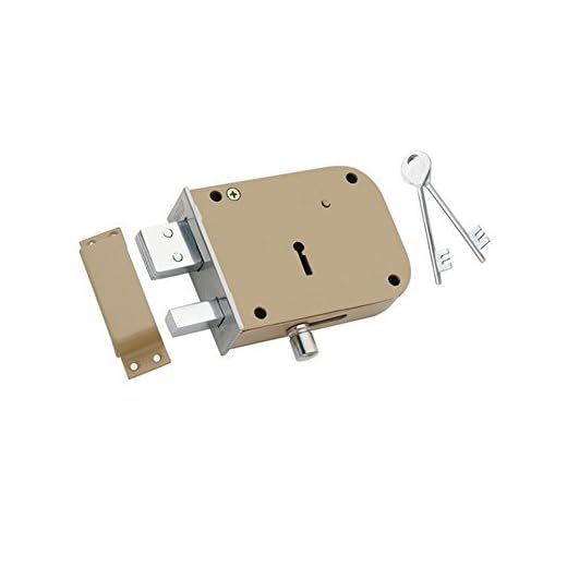 HOMEPRODUCTS4U Padmini Iron Door Locks 2 in1 with 2 Keys (Silver)