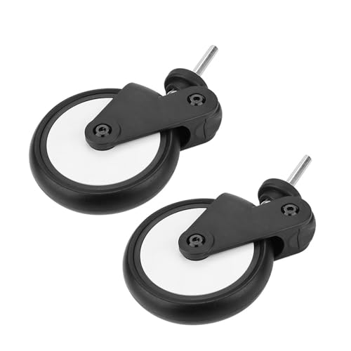 Roues de Poussette Universelles de Remplacement, Accessoires de Roues en Caoutchouc pour Poussettes de Bébé pour Yoya/Vovo Wheel Kids Carriage With Tools(Roues avant)