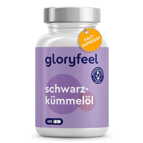 Schwarzkümmelöl - 420 Kapseln - 1000mg pro Tagesdosis - Ägyptisch, naturbelassen und kaltgepresst - 80% essentielle Fettsäuren + Vitamin E - Laborgeprüft ohne Zusätze in Deutschland hergestellt