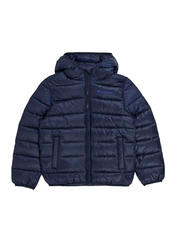 Champion Legacy Outdoor K-Light WR Hooded Chaqueta Acolchada, Azul Marino, 9-10 años Unisex Niños