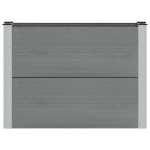 Jardinera de aluminio WPC gris ideal para cultivar verduras en el balcón 3