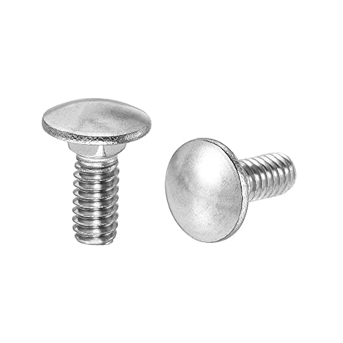 Image of uxcell 1 /4-20x5 /8 Carriage Bolt Round Head Square Neck 304 Stainless Steel 50pcs