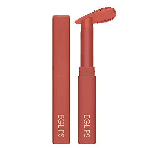 EGLIPS Muse in Velvet Lipstick, Nude Ginger Coral (V005 Ginger Mellow) 0.06oz